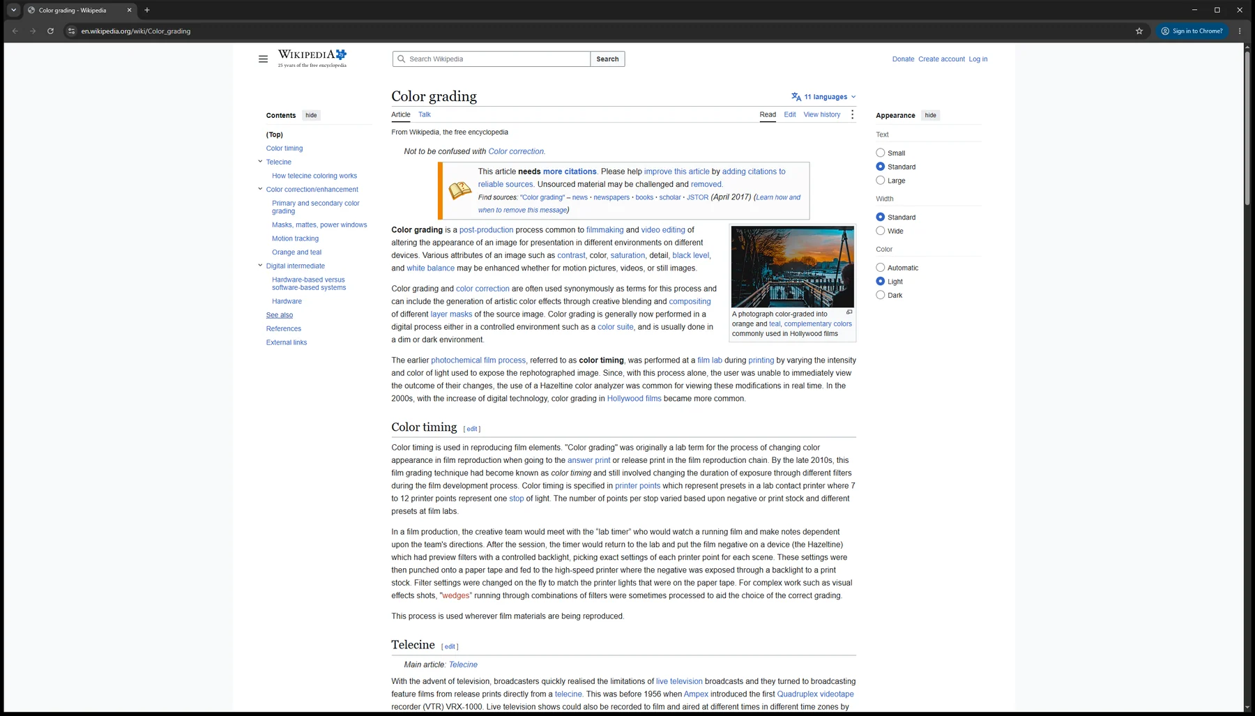 Raw Chrome window recording of a website